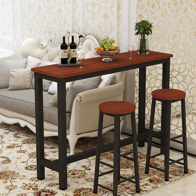 Modern simple small bar against the wall bar table long table narrow table high corner table wrought iron bar table stool home