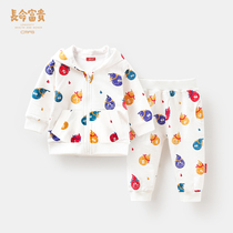 Baby Spring Clothing Suit 2022 new Chinese Wind Sport Chaosuit a week old and two sets of children for both sexes