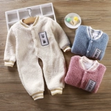 Детское демисезонное термобелье, демисезонный комбинезон для новорожденных, детский удерживающий тепло пуховик, бархатное боди