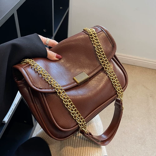 Вместительная и большая сумка через плечо, ретро сумка на одно плечо, из натуральной кожи, изысканный стиль