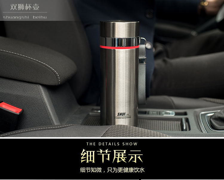 Bình chân không inox 1000ml dung tích lớn cốc nước nam và nữ sling với bộ lọc tách trà du lịch cốc xe bình lock&lock