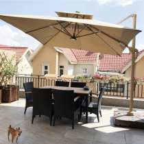 Outdoor Sunyuan Umbrella Outdoor Garden Balcony Villa stalls the Quartet LED Great Solar Roman Umbrella in the open air