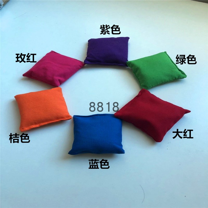 Canvas sandbag 250g(actual 200g) Kindergarten students flat sandbag square solid color batch activity