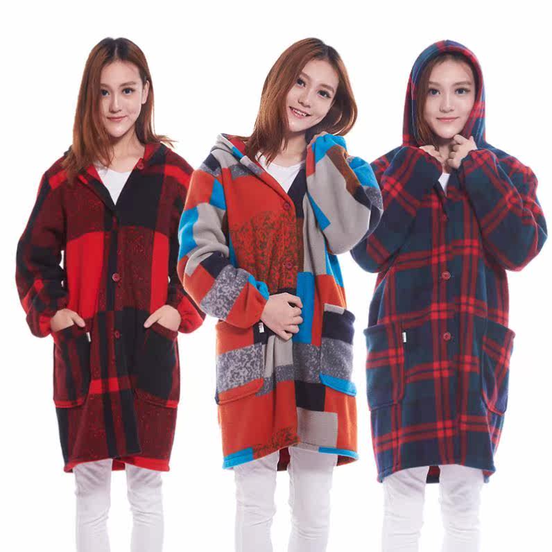 Work thick down jacket clothes with thick apron kitchen household long sleeve winter coat coat wear and warm