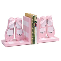 Wooden book stand Student cartoon stand bookshelf Girl study ornaments Office storage bookshelf Desktop book holder Book back