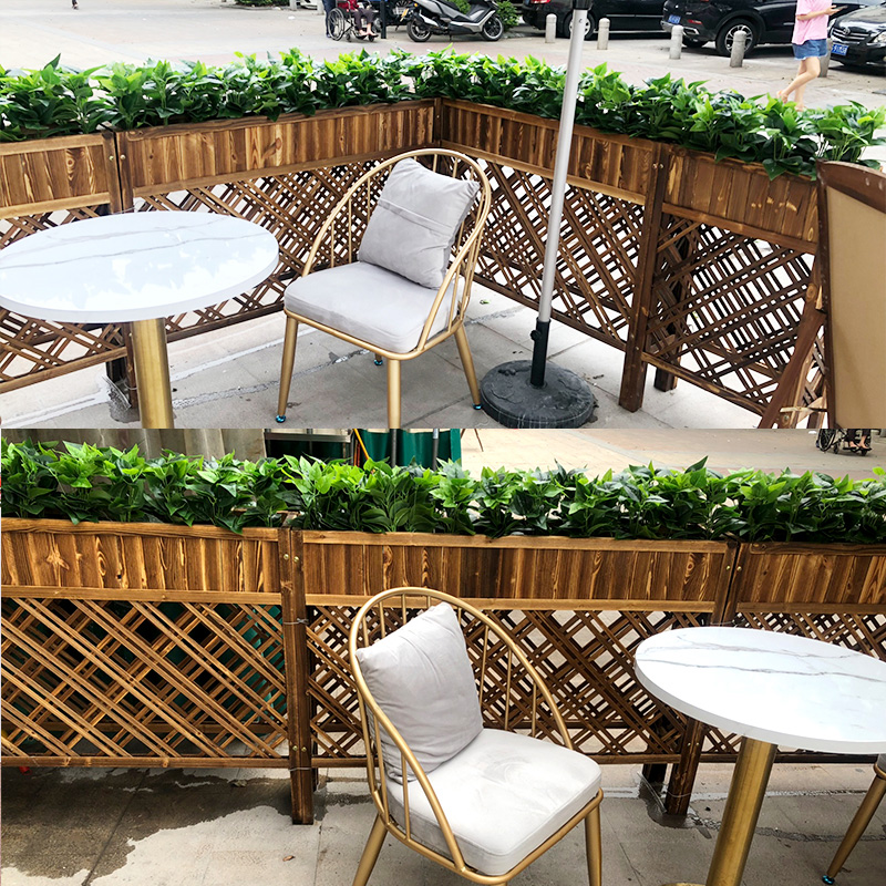 Wood Fence Wood Flower Shelf Dining Room Partition Flower Racks Embalming Flower Racks Outdoor Fencing Patio Garden Garden Decoration Indoor Balcony