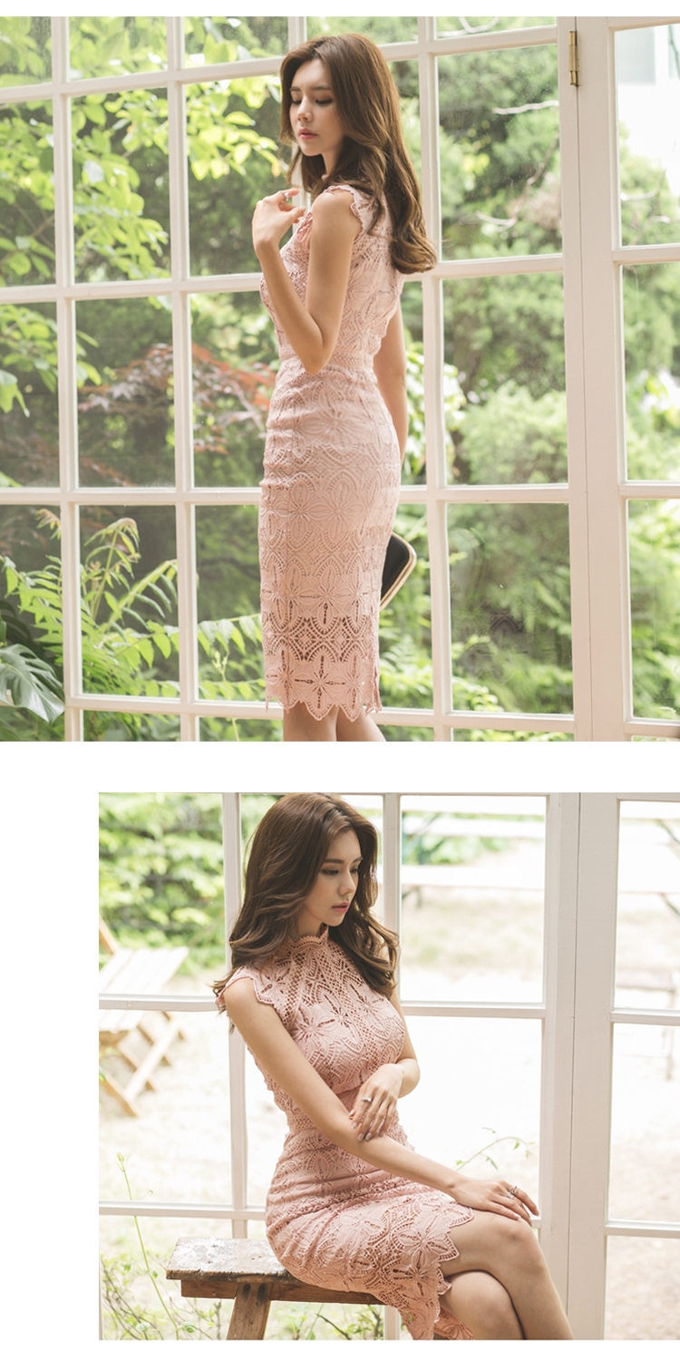 Nơi làm việc OL công sở khí chất 2019 phụ nữ mới thời trang nữ gợi cảm váy ren bó sát nữ mùa hè - Váy eo cao 	mẫu váy eo đẹp	