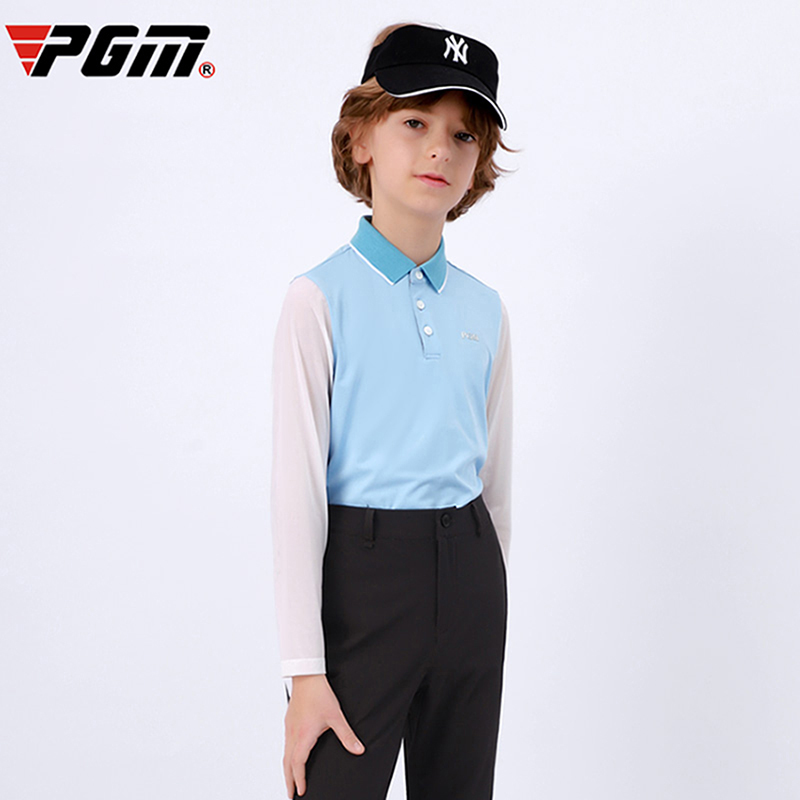 Golf children sunscreen boy CUHK boy sweaters undershirt 2021 new summer teen long sleeve T-shirt tide