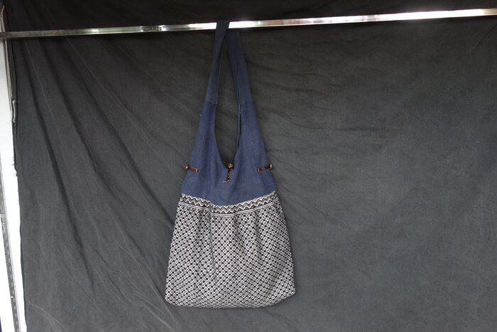 Homophonic loft seeking to know sounds handmade cotton fabric New making satchel 42 * 39cm 44 44 * 3cm b-90014