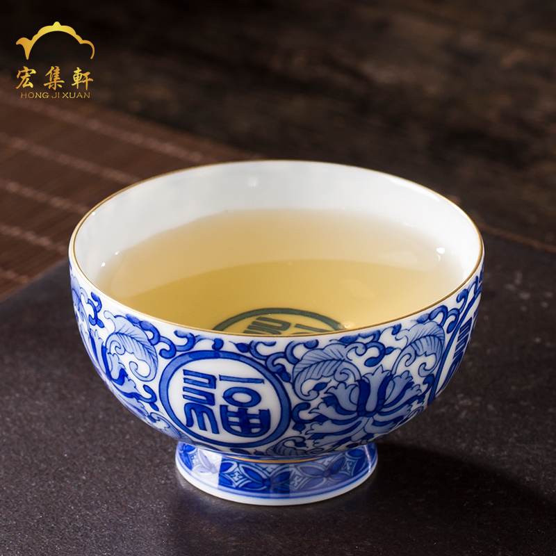 Jingdezhen ceramics kung fu tea cup pure manual porcelain cup sample tea cup individual cup single cup small master