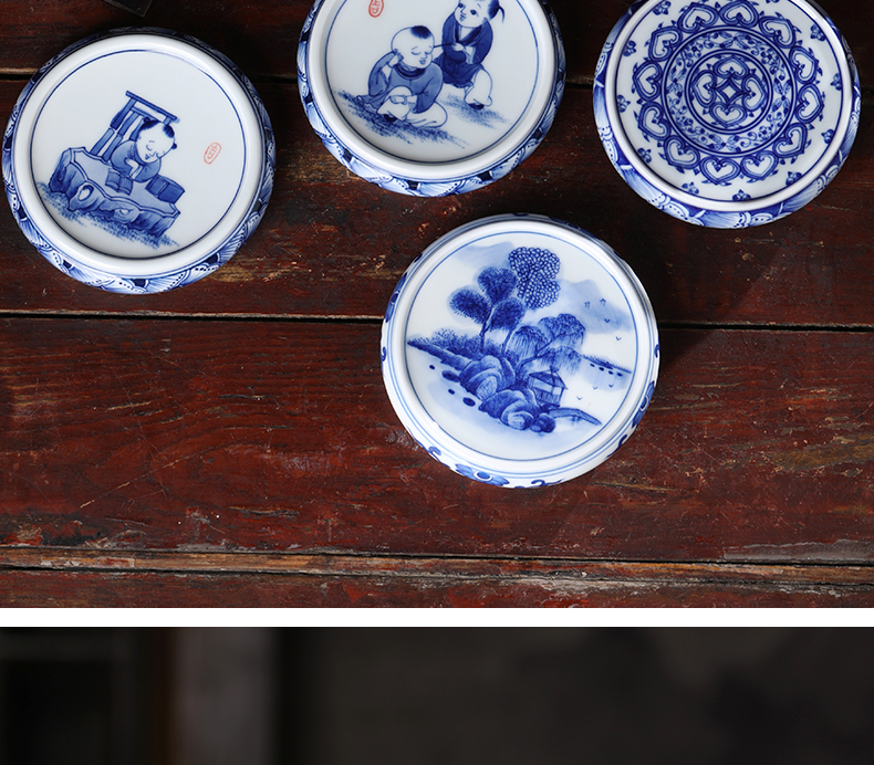 Jingdezhen hand - made porcelain treasure phase lid doesn the lid checking ceramic lid frame tea tea tea accessories