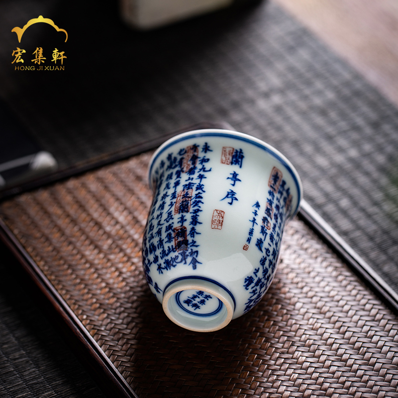 Maintain master cup single CPU hand - made porcelain teacup pure manual jingdezhen fragrance - smelling cup handicraftsmen calligraphy small tea cups