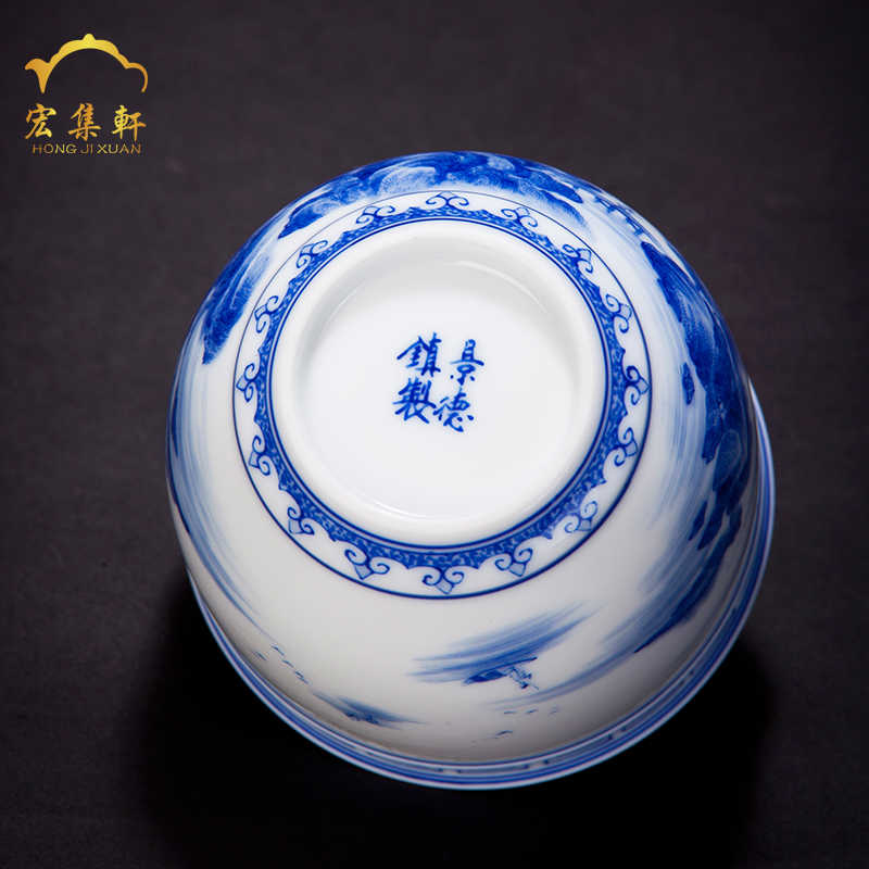Jingdezhen ceramic cups hand - made porcelain master cup single cup large sample tea cup individual cup bowl kung fu tea set
