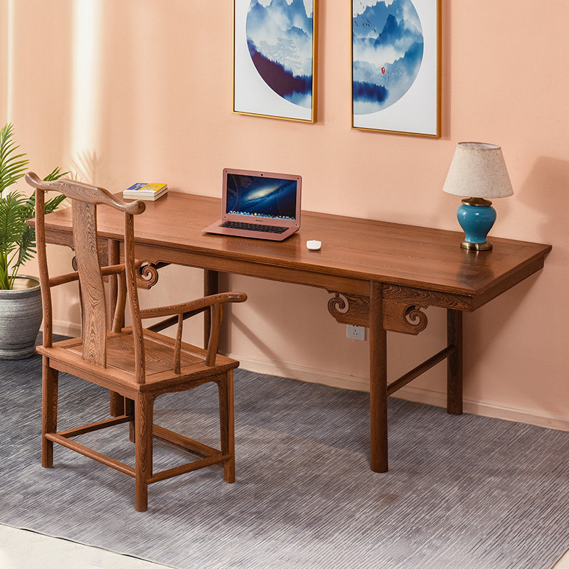Redwood furniture study chicken fin desk Solid wooden calligraphy table Chinese desk painting table for ancient desk painting household use