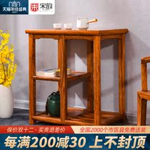 Redwood Rosewood small coffee table solid wood Chinese tea cabinet sofa side corner few flower shelf hedgehog red sandalwood