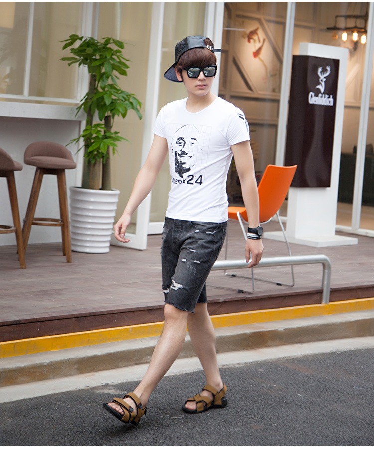 Giày nam nam sandal đế dày Rome ngoài trời sandal da mùa hè Giày đi biển mùa hè phiên bản Hàn Quốc của xu hướng dép Việt Nam giay the thao nam