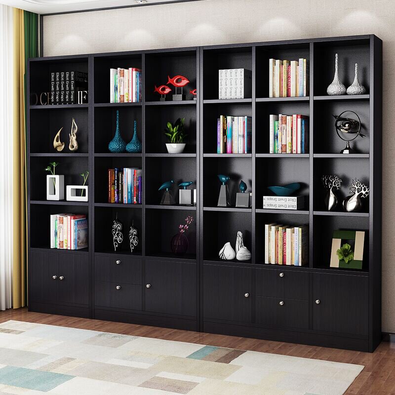 Bookcase bookshelf floor simple modern free combination locker with door rack combination cabinet bookcase filing cabinet