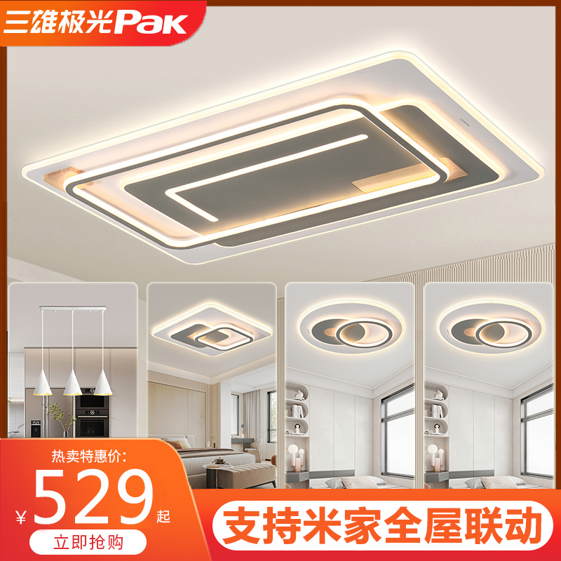 Sanxiong Aurora ceiling lamp led smart living room lamp modern minimalist home bedroom lamp atmospheric new lamps