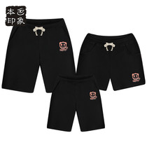 Parent-child summer shorts A family of three different large size mother and daughter casual five-point pants seaside beach pants