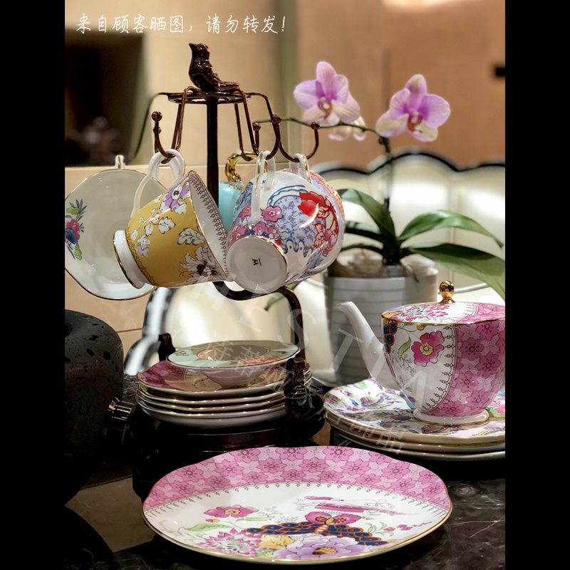 Wedgwood waterford Wedgwood flowers dance sphenoid ipads porcelain coffee cup dish 2 suit ipads China tea set gift boxes