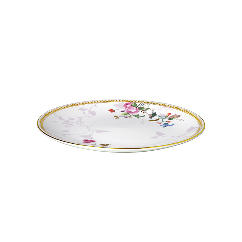 British Wedgwood Rose Gold single golden Rose 20/27 cm ipads porcelain plates only snack plate