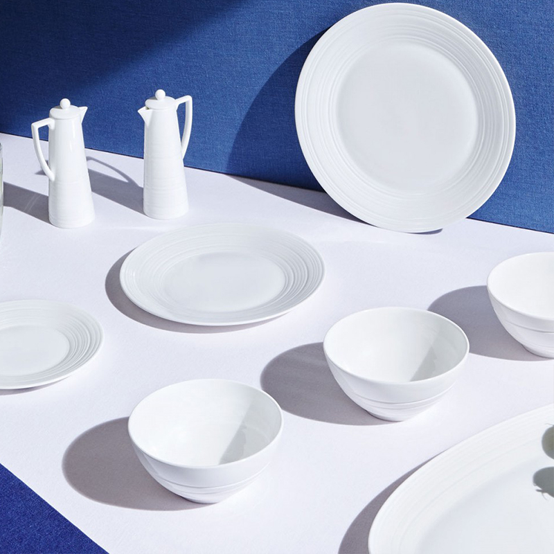 Wedgwood Jasper Conran White 18/23/27 cm embossed flat European - style ipads porcelain tableware