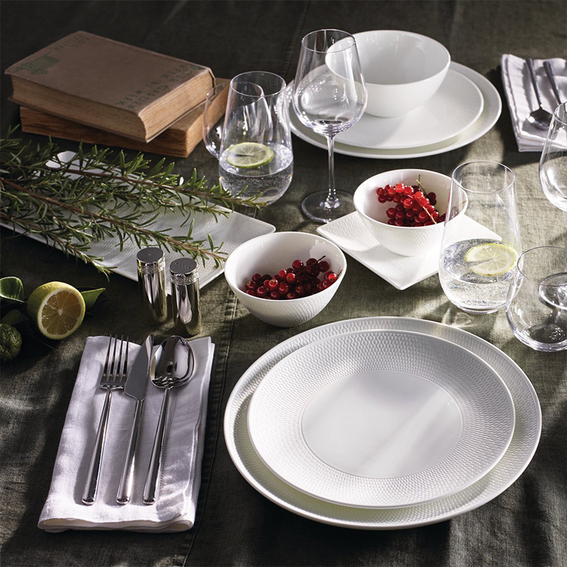 Wedgwood waterford Wedgwood Gio honeycomb series ipads porcelain 36 cm fish plate pure color western - style food vegetable salad plate