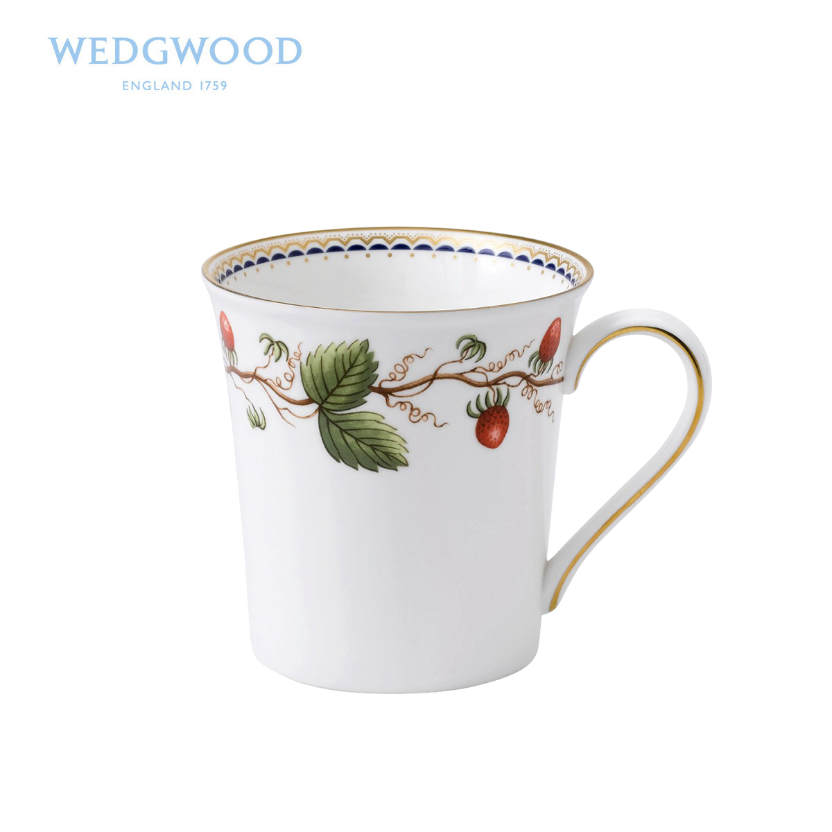 Wedgwood Wild Strawberry Archive new ipads China mugs, open Strawberry series