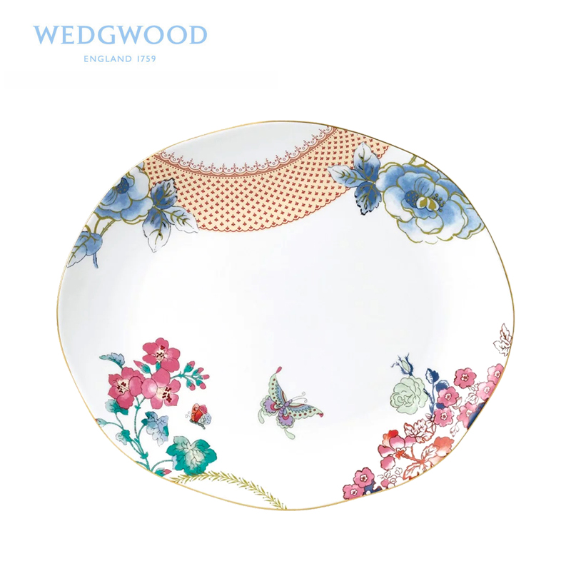 British Wedgwood waterford Wedgwood Butterfly Bloom recent ipads China 33 cm oval lace plate