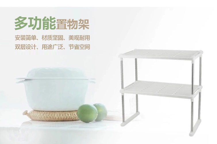 Nhà bếp cung cấp giá hoàn thiện giá hai tầng nhà bếp bằng thép không gỉ lưu trữ nhà bếp kệ mảnh vụn lưu trữ giá góc khung
