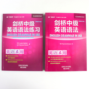 英语在用剑桥中级语法+语法练习共两本第四版中文版 英语中级语法剑桥英语在用English in use 英语语法大全 语法书英语 零基础