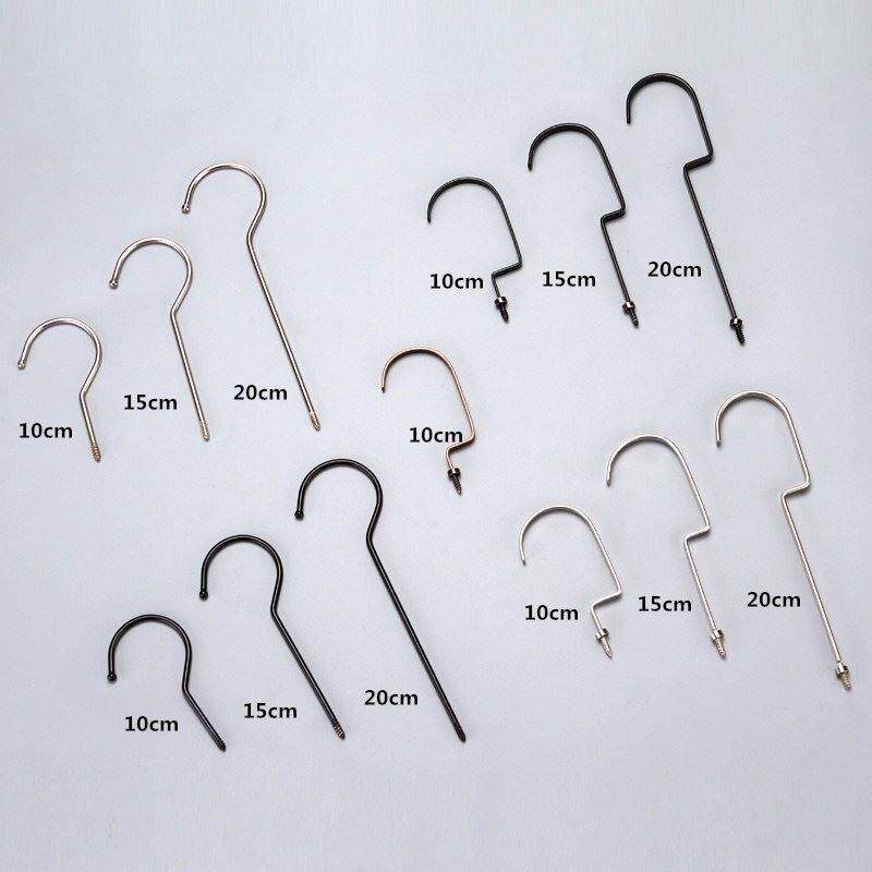 Plastic hanger hook Clothing support accessories Pants rack hook flat hook Black round hook Wood hanger hook Clothing store hook