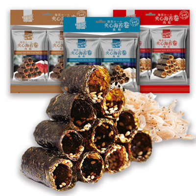良一肉松海苔卷夹心肉脯真虾海苔卷