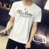 Áo thun nam tay ngắn mùa hè 2018 phiên bản Hàn Quốc mới của áo sơ mi body trẻ trung sinh viên Nhật Bản áo sơ mi nam tay dài áo phông nam tay ngắn có nón Áo phông ngắn