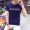 Mùa hè Hàn Quốc in nam ngắn tay T-shirt cổ tròn nửa tay t-shirt trắng t 桖 Slim quần áo xu hướng áo phông nam tay ngắn