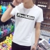 Mùa hè nam ngắn tay áo thun cổ tròn rộng kích thước lớn từ bi thanh niên nửa tay áo T-shirt áo trắng đáy thủy triều Áo phông ngắn