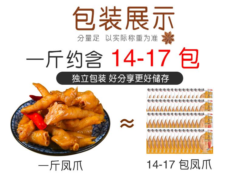 香之渝 泡卤凤爪 单个装 500g 图6