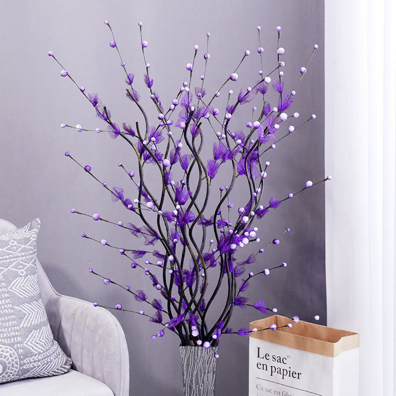 Fake flower emulated flower livingroom flower furnishing dry flower rose bouquet Interior decoration floral suit Dry branch flower arrangement Plugins