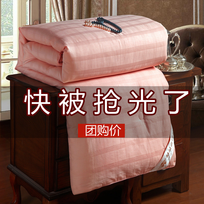 Full cotton silk quilt 100% mulberry silk summer quilted by spring and autumn quilt air conditioning by core thickened winter quilted by mother and mother