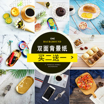 Marble background paper photo props ins Wind Net red background cloth still life wood grain retro food photography tablecloth