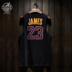 James bóng rổ Sport Hurdle Vest Không thể vai Jersey nam Hip-Hop Loose Lên trên tay T-Shirt 