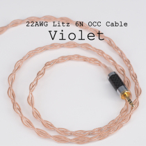 Seven String Violet Lyre Acoustics-Violet Monocrystalline Copper Headphone Upgrade Line Water Moon Rain