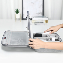 BUBM digital storage bag electronic products storage box charging treasure data cable finishing bag computer accessories storage box multi-function large capacity hard case storage bag 10 1 inch flat bag