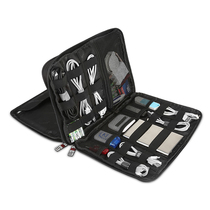 bubm data cable storage bag U shield U disk finishing box Charging cable Headphone storage box Digital accessories Electronic products portable bag Multi-function travel bag Cable bag 9 7-inch flat bag