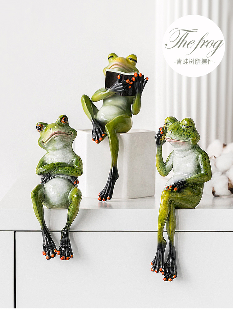 Bắc Âu Yoga Frog Văn phòng Trang trí mềm Tủ rượu Tủ TV Sáng tạo Quà tặng Trang trí nhỏ phụ kiện trang trí nhà bếp