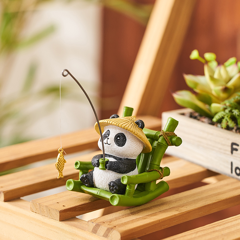 Aquarium Landscaping, Ecological Water Tank Edge Decorations, Panda Fishing Ornaments, Micro-Landscape, Traditional Turtle Tank, Aquarium