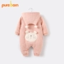 Bo Ruien bé mùa đông quần áo cotton dày bé ấm áp phim hoạt hình romper sơ sinh 0-3 tuổi bodysuit cho bé sơ sinh