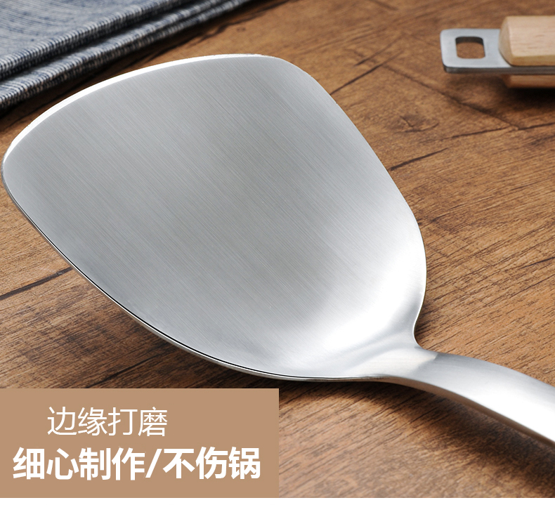 304 thép không gỉ duy nhất thìa nhà nấu ăn xẻng sắt chiên xẻng ba mảnh bếp muỗng muỗng đồ dùng nhà bếp bộ gia dụng nhà bếp