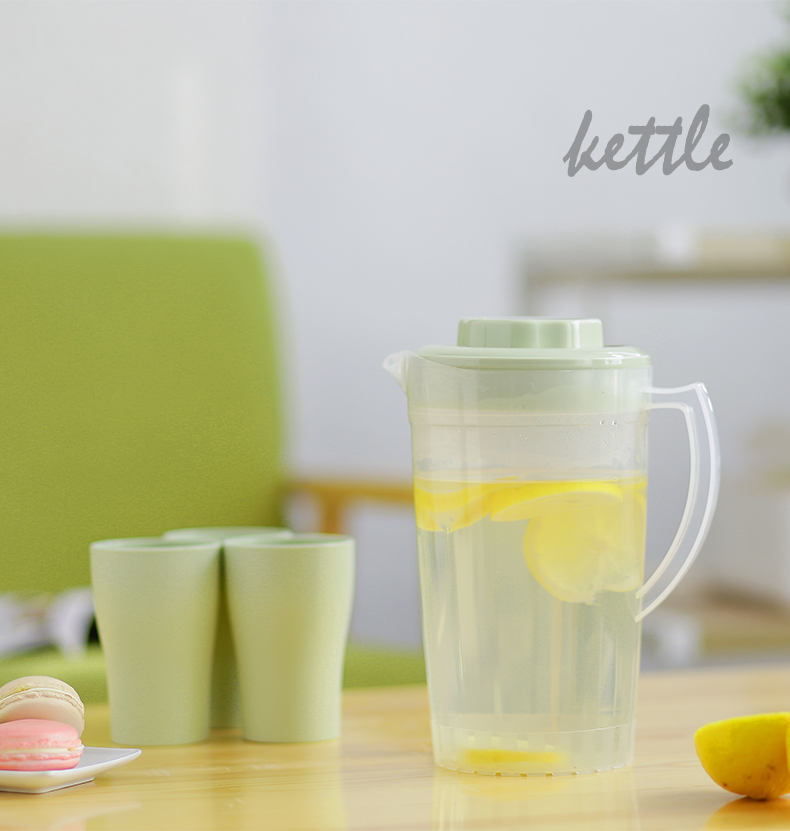 Nhựa lạnh chai nước jug hộ gia đình lạnh cốc nước nồi nhựa ấm trà chịu nhiệt nhiệt độ cao công suất lớn nồi nước trái cây lạnh cup