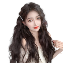 Wool curly wig for women with long hair natural age reduction lace needle-free large wavy real hair full real hair headgear